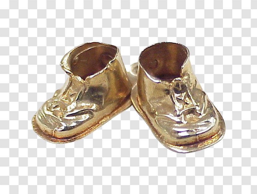 Shoe Gold Infant Charm Bracelet Moccasin - Brass Transparent PNG