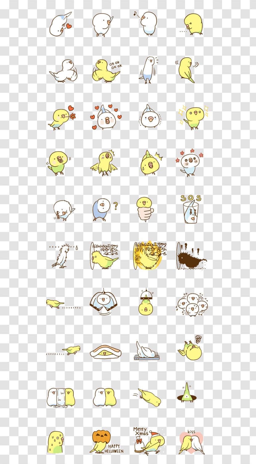 Emoticon Font Animal Product Line - Birdies Cartoon Transparent PNG