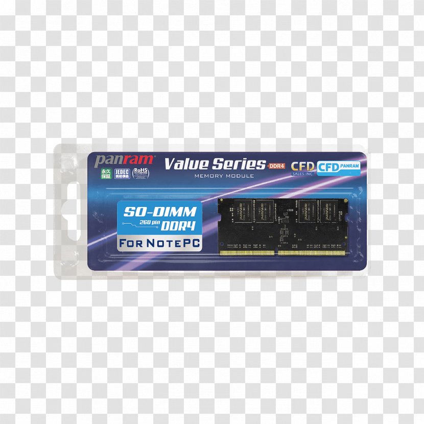 Laptop DDR4 SDRAM SO-DIMM Kingston Technology - Ddr4 Sdram Transparent PNG