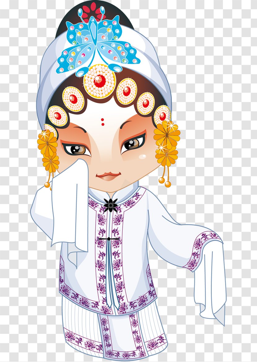 Peking Opera Chinese China Cartoon - Watercolor Transparent PNG