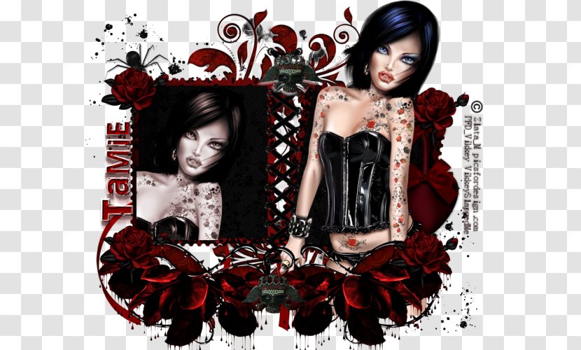 Album Cover Poster Black Hair Desktop Wallpaper - Computer - Skull And Roses Transparent PNG