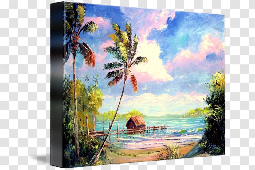 Watercolor Painting Acrylic Paint Gallery Wrap - Sky Transparent PNG