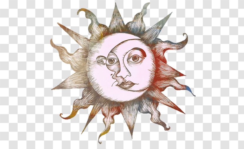 Drawing Moon Tattoo Art Sketch - Kiss Sun - Boho Transparent PNG