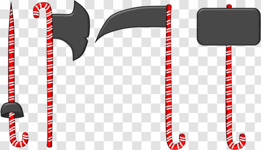 Candy Cane Weapon Swordstick - Walking Stick Transparent PNG