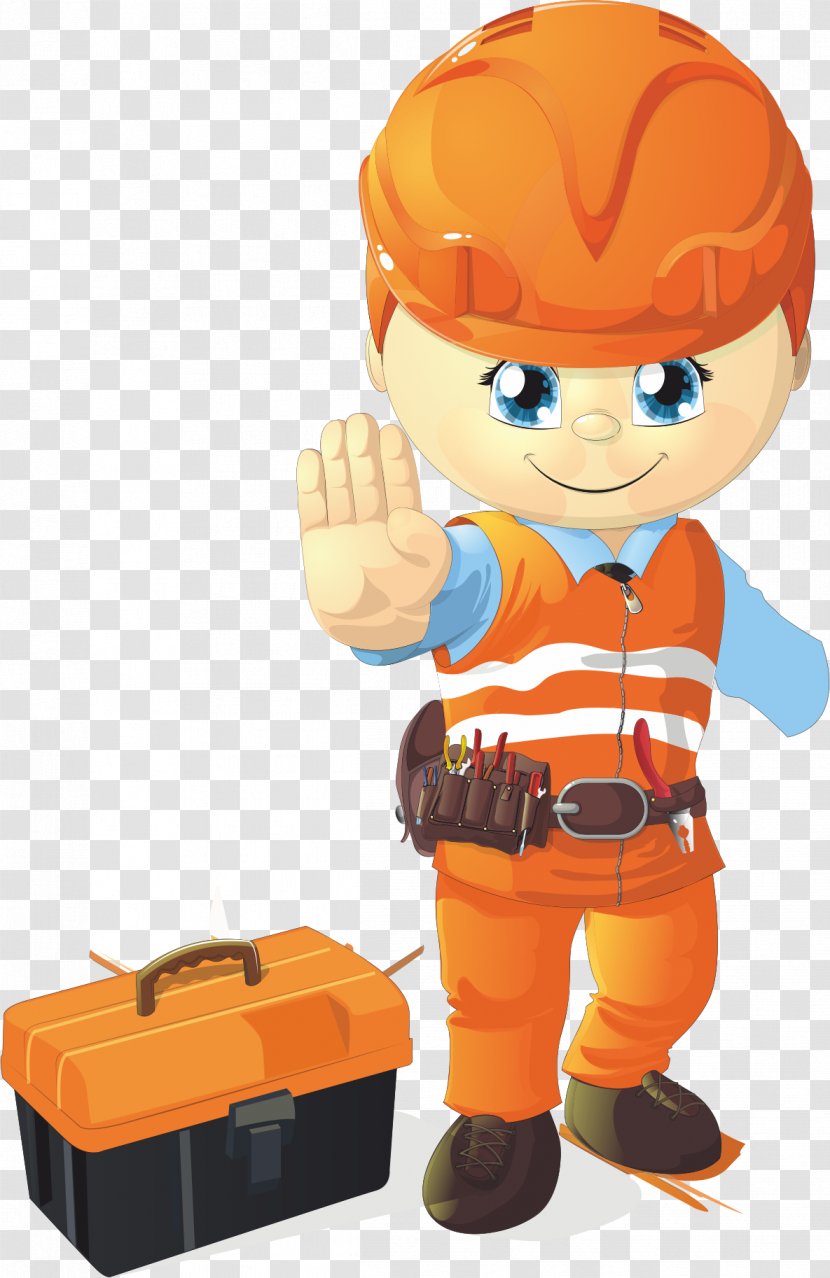 Architectural Engineering Road Laborer Architecture - Boy - Toolbox Elements Transparent PNG