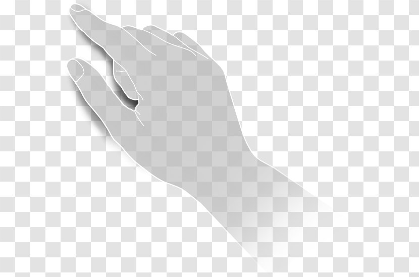 Thumb Hand Model Glove - White Transparent PNG