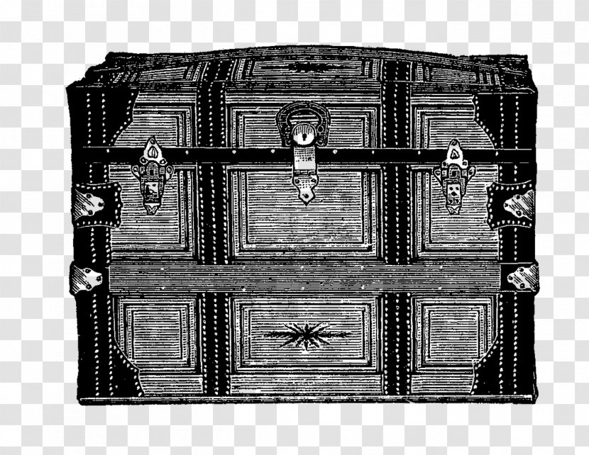 Suitcase Black And White Photography Drawing Metal - Trunk Transparent PNG