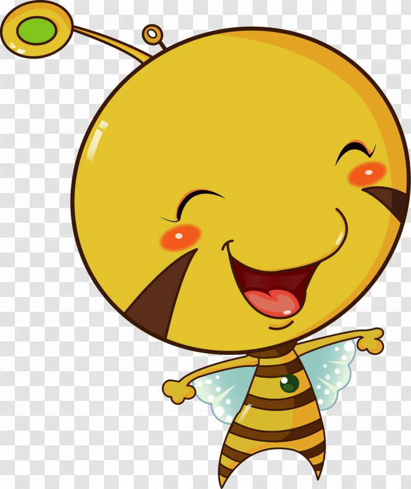Bee Drawing Animation - Vector Painted Cute Little Transparent PNG