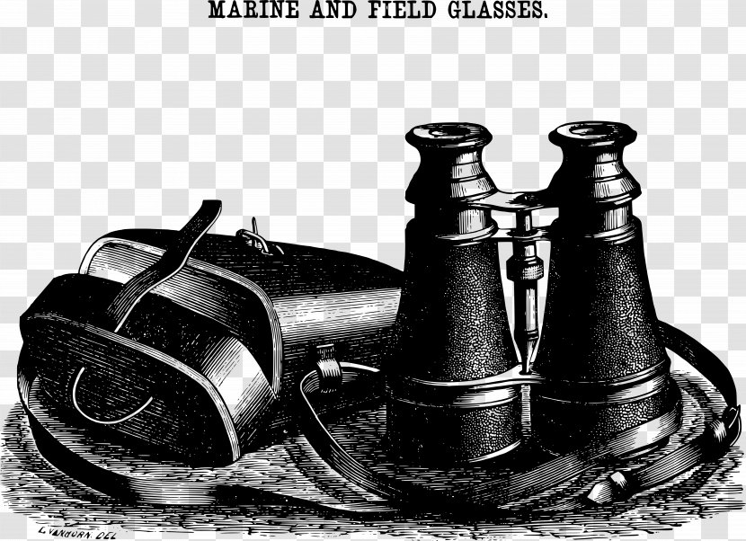 Royalty-free Clip Art - Black And White - Binoculars Transparent PNG