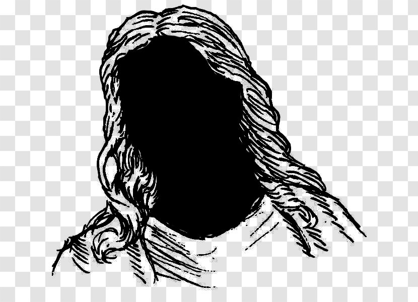 Line Art Illustration Silhouette Character Long Hair Transparent PNG