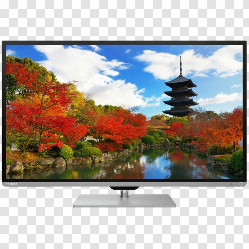 Toshiba - Full Hd - 40L7363DGLED-backlit LCD TVSmart TV1080p (Full HD) LED-Fernseher TelevisionJapanese Pagoda Transparent PNG