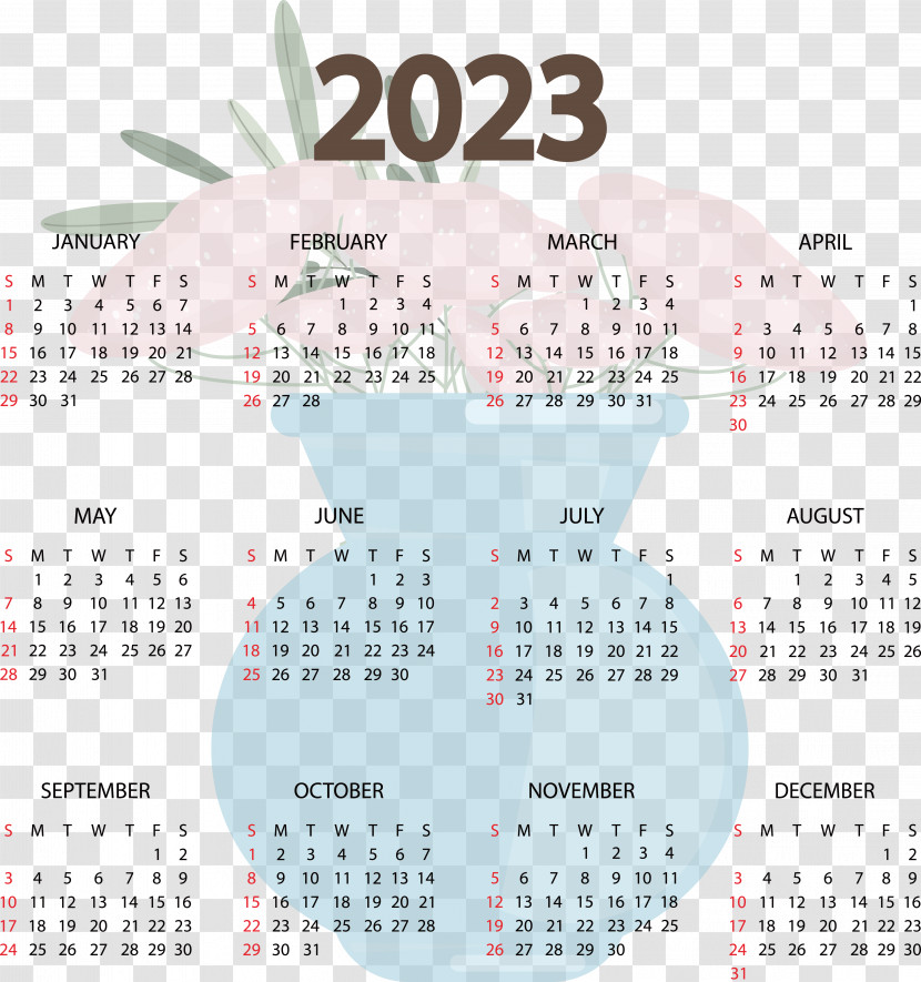 Calendar 2023 Calendar Year Week 2026 Transparent PNG