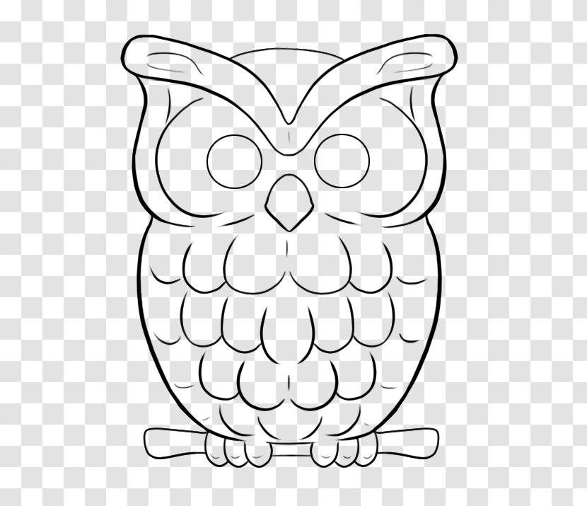Owl Drawing Line Art - Black And White Transparent PNG