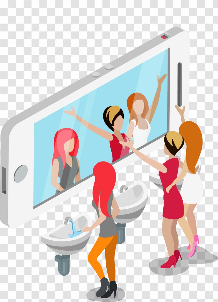 Mirror Cartoon - Communication - Smartphone Transparent PNG