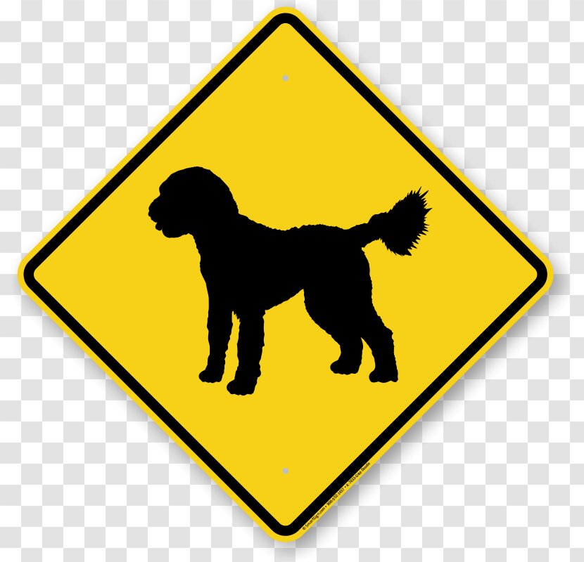 Traffic Sign Warning Pedestrian Crossing - Carnivoran - Golden Retriever Transparent PNG
