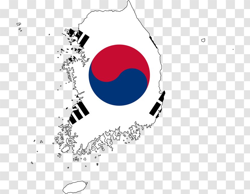 Flag Of South Korea North Map Vector Graphics Transparent PNG