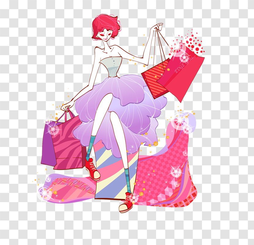 Cartoon Woman Illustration - Silhouette - Women's Day Material Transparent PNG