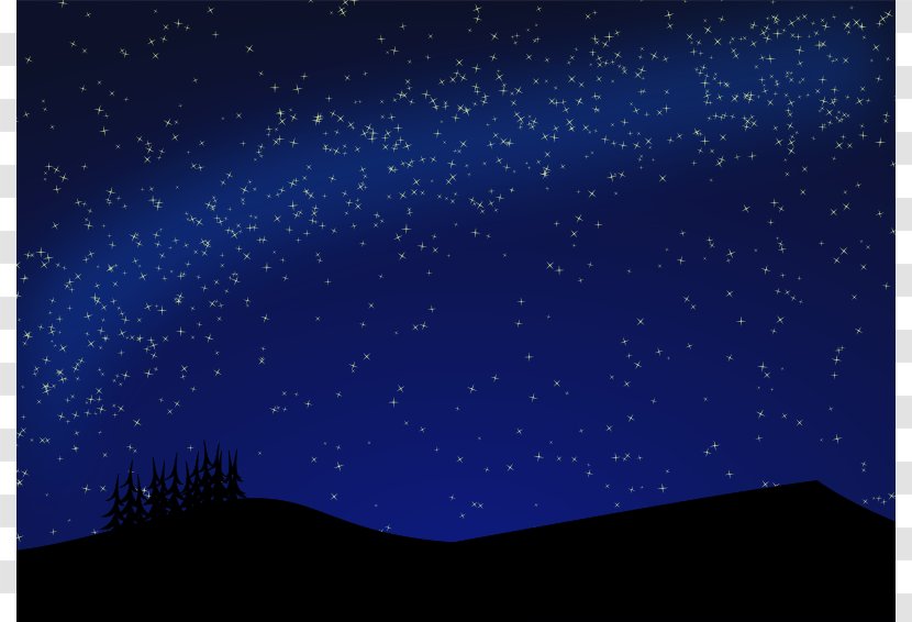 Star Night Sky Clip Art - Stars Cliparts Transparent PNG