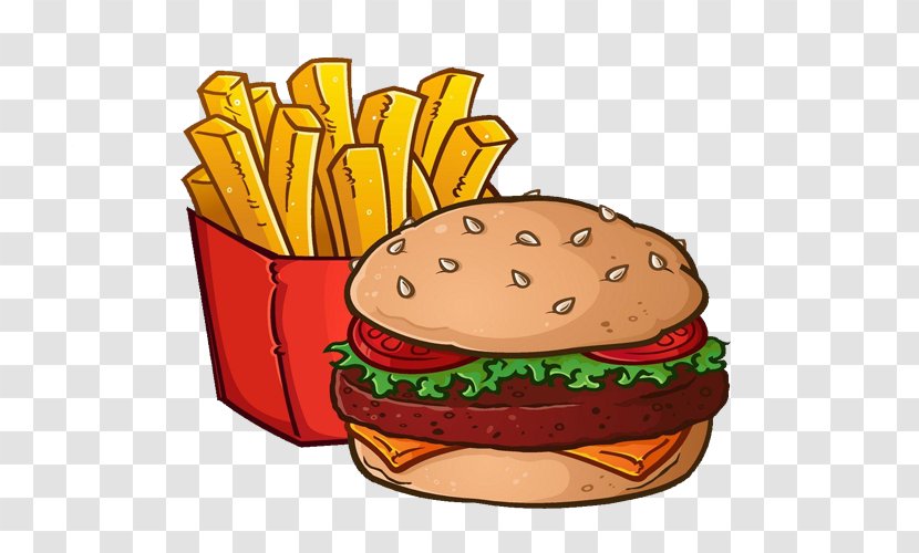 Hamburger French Fries Cheeseburger Royalty-free Clip Art - Sandwich - Crab Fort Design Transparent PNG