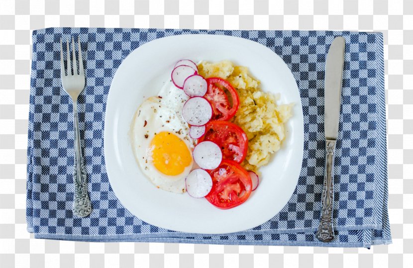 Breakfast Fried Egg Eating Food Cooking - On The Towel Transparent PNG