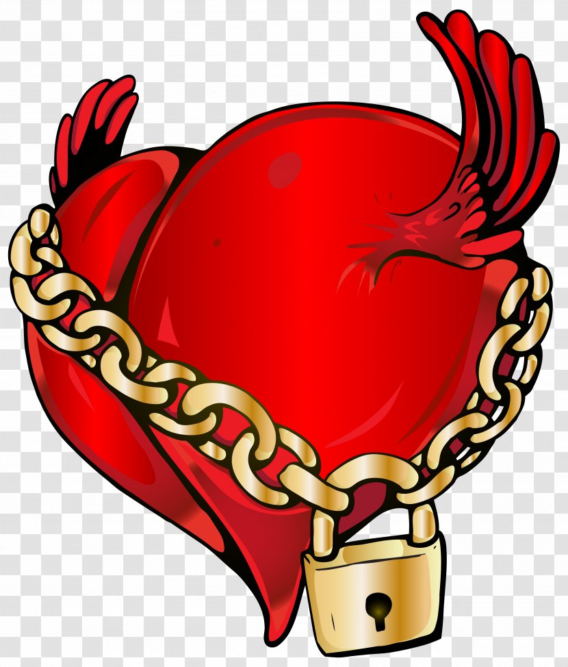 Locked Heart Clip Art - Image Transparent PNG