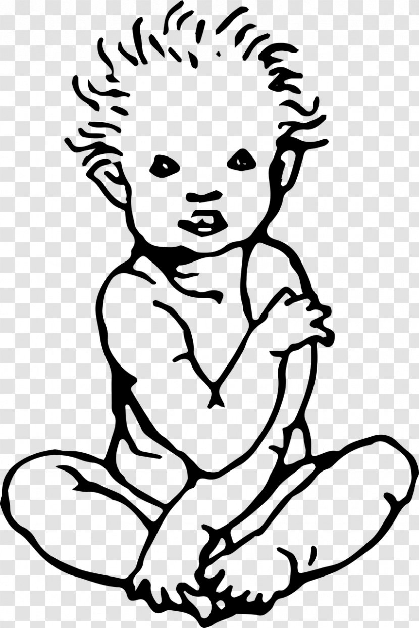 Black And White Drawing - Heart - Baby Sketch Transparent PNG