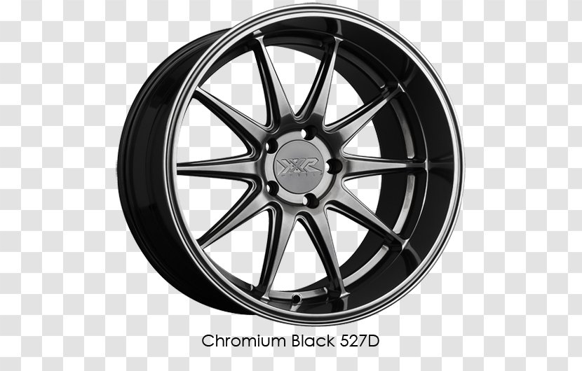 Car Rim Custom Wheel Alloy - Black And White Transparent PNG