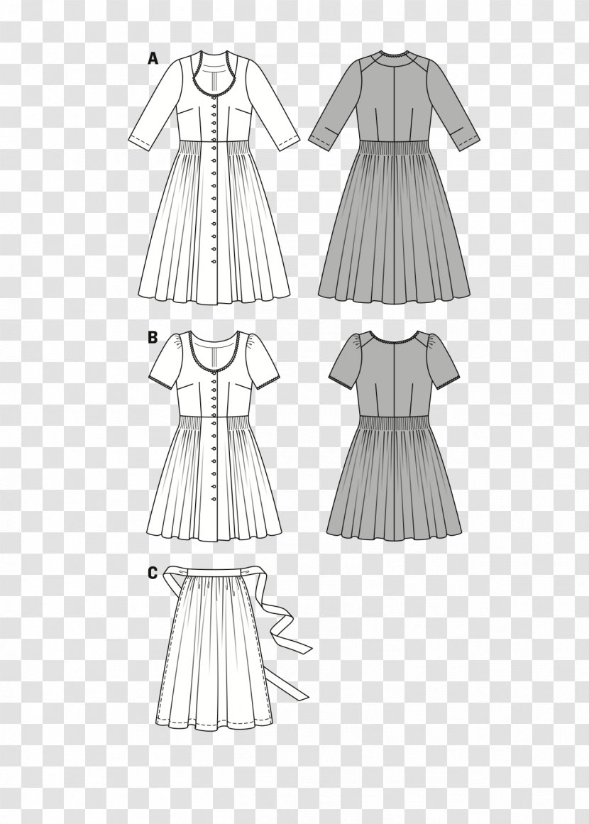 Burda Style Dress Gown Sewing Pattern - Trunk Transparent PNG