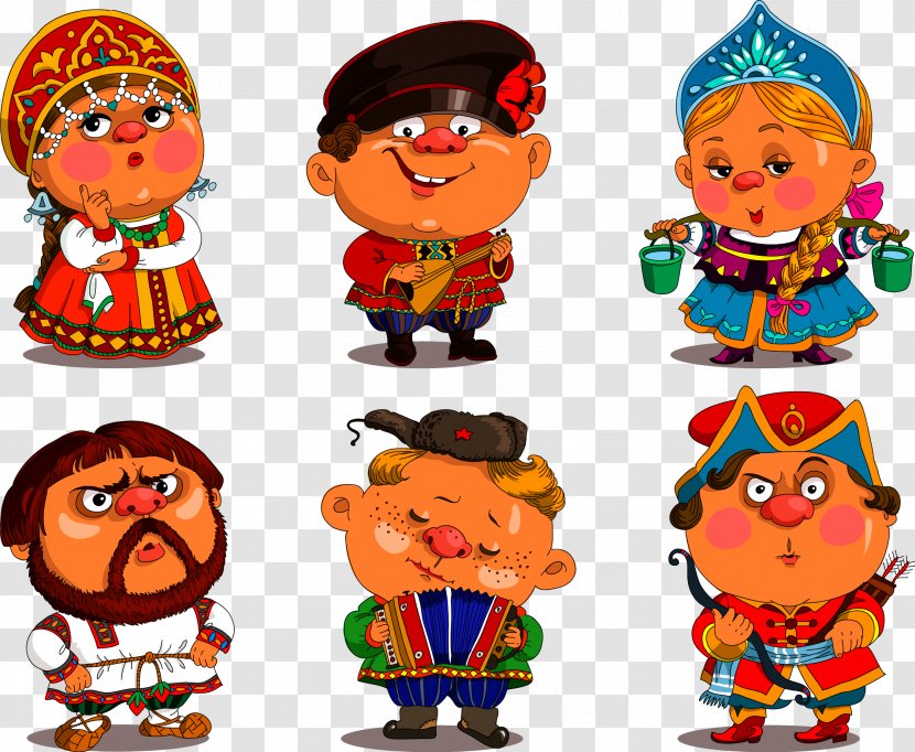 Russia Cheburashka Cartoon Character - Folk Costume - Russian Characters Transparent PNG