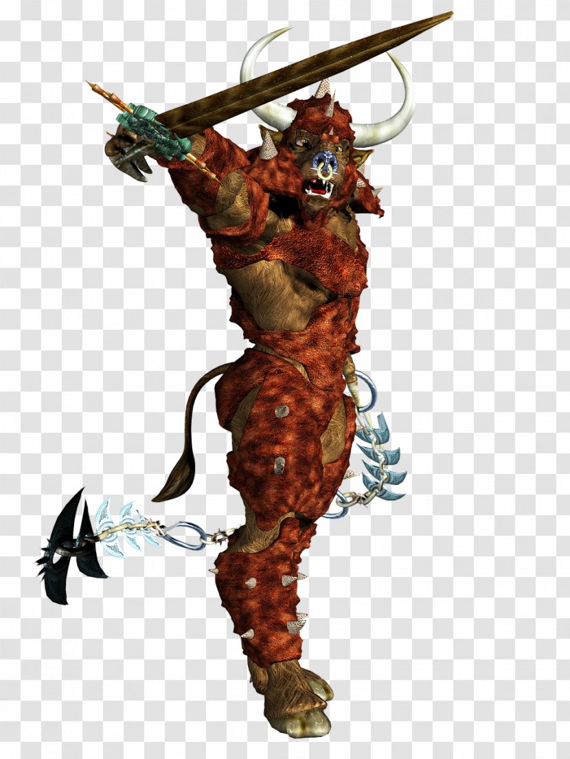 Minotaur Weapon Sword - Fictional Character Transparent PNG