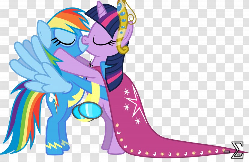 Pony Twilight Sparkle Rainbow Dash Princess Celestia Image - Frame - Kiss Transparent PNG