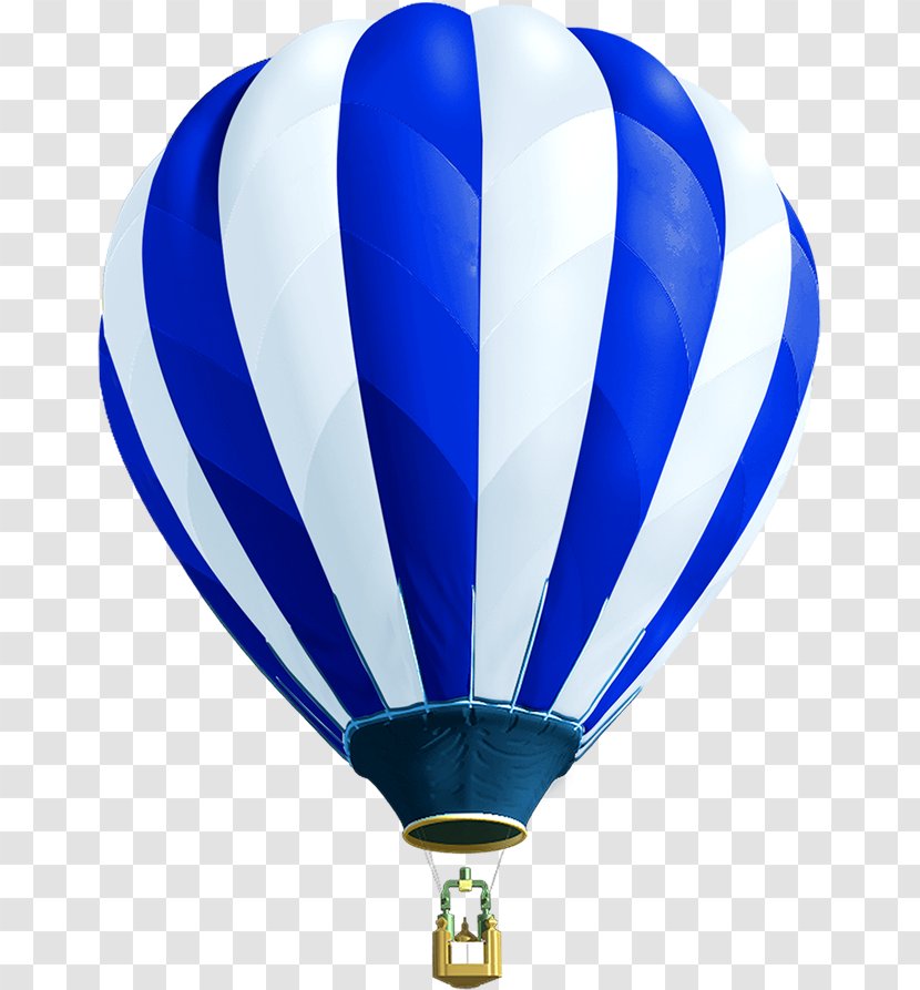 Hot Air Balloon Blue Clip Art Transparent PNG