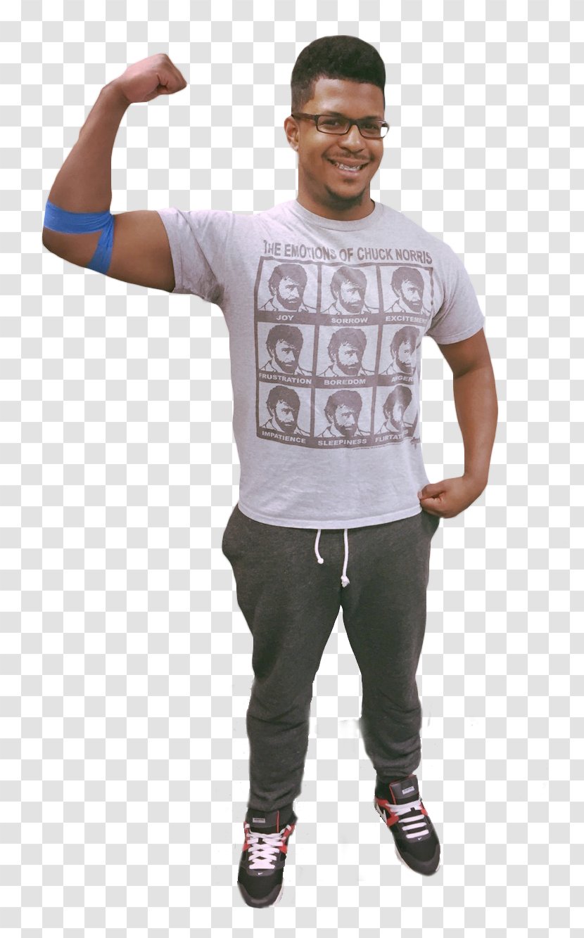 Chuck Norris T-shirt Thumb Sleeve Outerwear - Shoulder Transparent PNG