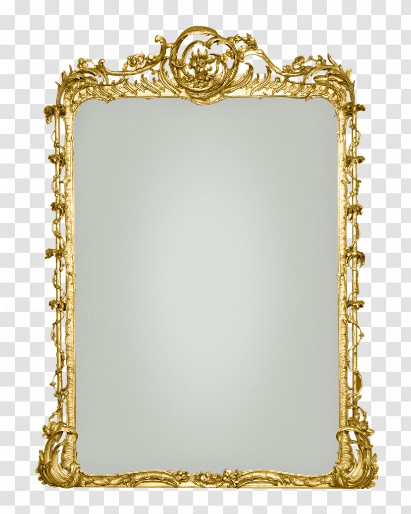 Rococo Revival Picture Frames Gilding Mirror - Exquisite Transparent PNG