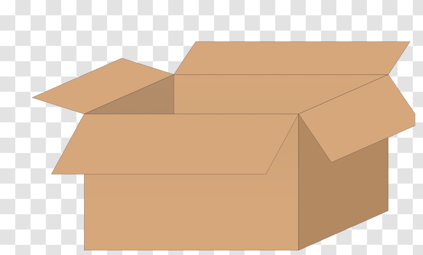 Cardboard Box Packaging And Labeling Clip Art - Rectangle - Open Transparent PNG