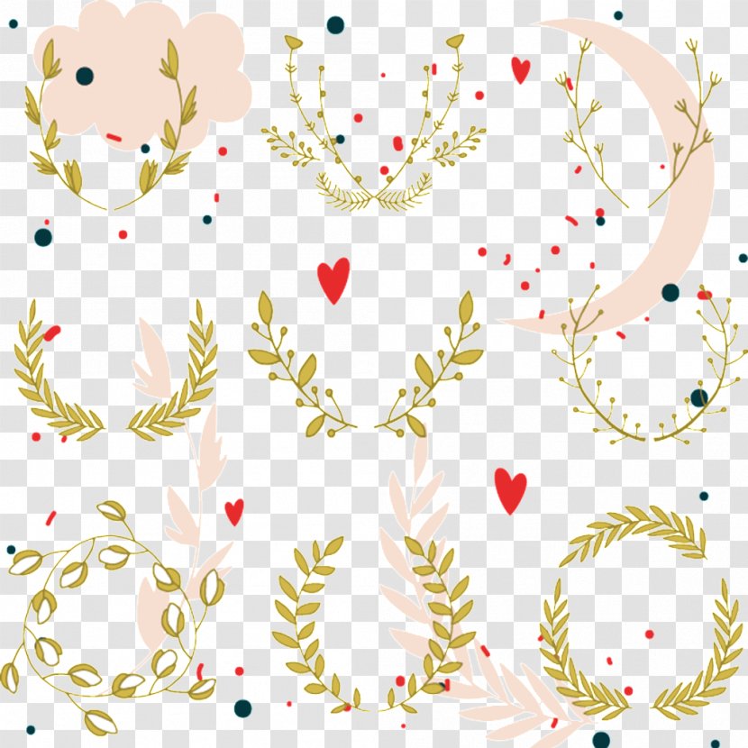 Christmas Wreath Garland Illustration - Art - Wheat Pendant Transparent PNG