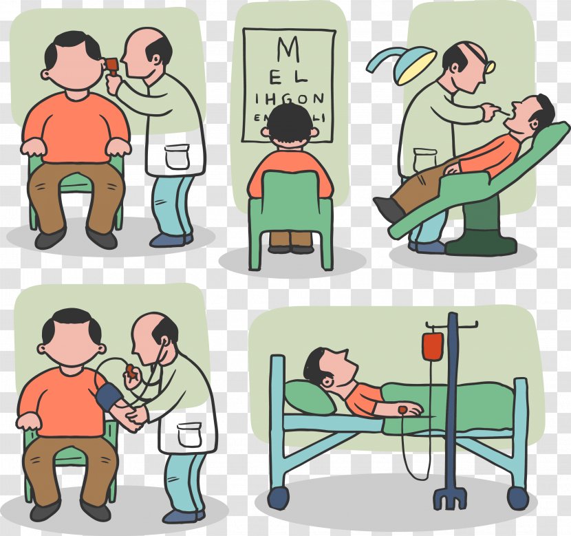 Medicine Physician Illustration - Physical Examination - Cartoon Doctor Transparent PNG
