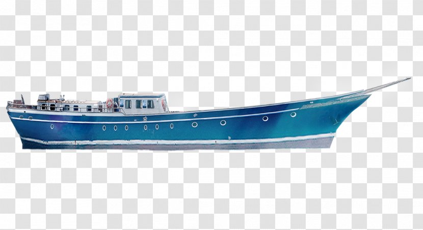 Yacht Naval Architecture Angle - Boat - Free Ship To Pull The Blue Material Transparent PNG