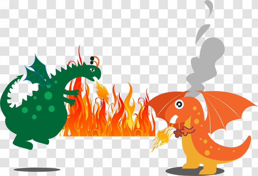 Dragon Charizard Clip Art - Two Fire Transparent PNG