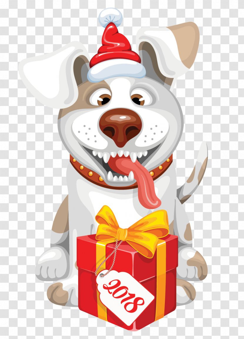 Dog Santa Claus Chinese New Year Clip Art Transparent PNG