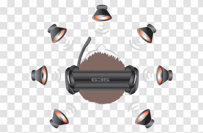 Microphone Logitech G35 7.1 Surround Sound Headphones - Silhouette - Corsair Gaming Headset Control Panel Transparent PNG