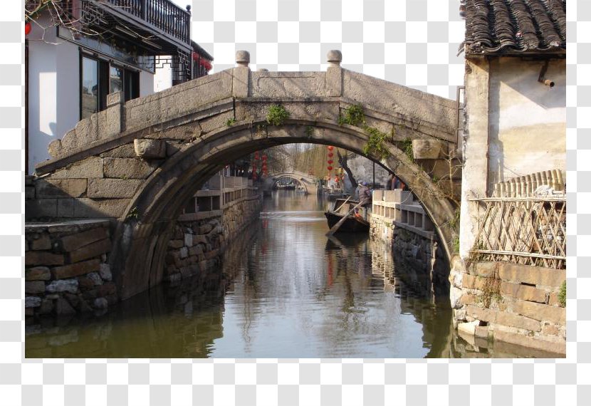 Zhouzhuang Chuanzhu Fence Jiangnan Bridge - Watercourse - Water Town Stone Transparent PNG