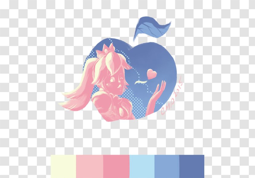 Desktop Wallpaper Drawing - Character - Pink Peach Transparent PNG