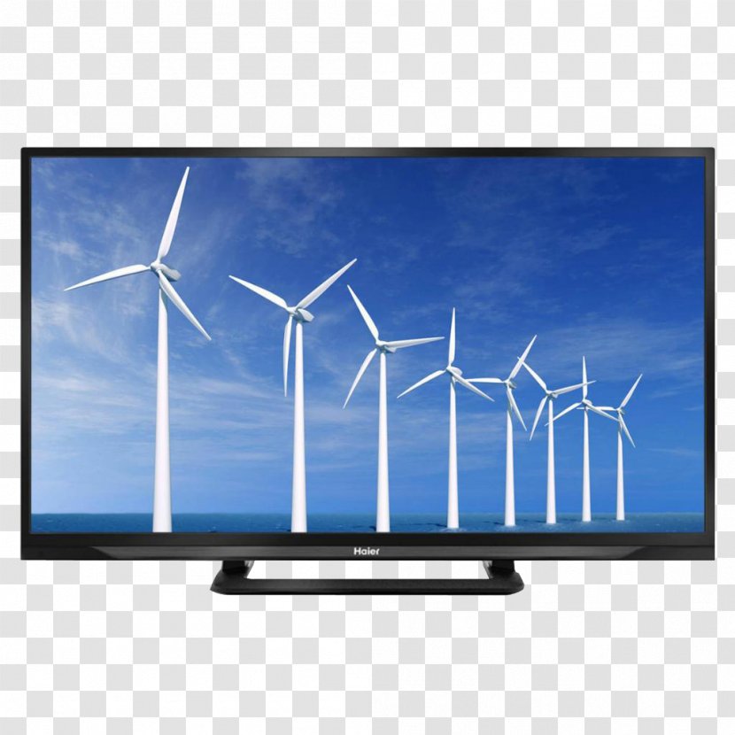 Wind Farm Offshore Power Turbine Energy - LCD TV Slim One Body Transparent PNG
