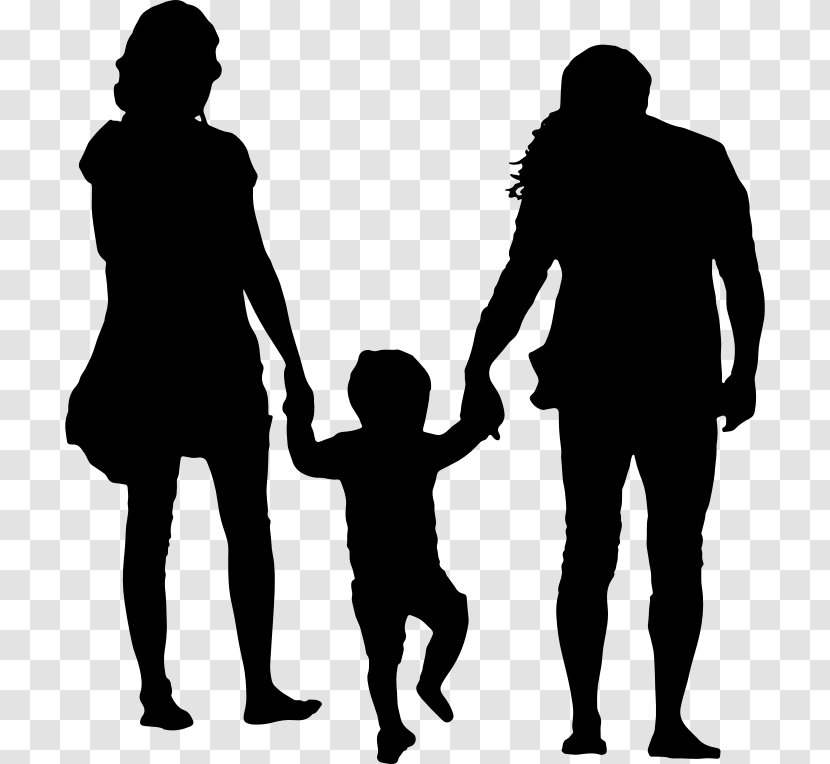 Family Silhouette Father - Holding Hands - Parents Transparent PNG