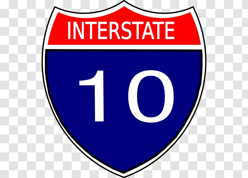 Interstate 10 US Highway System Road Traffic Sign Transparent PNG