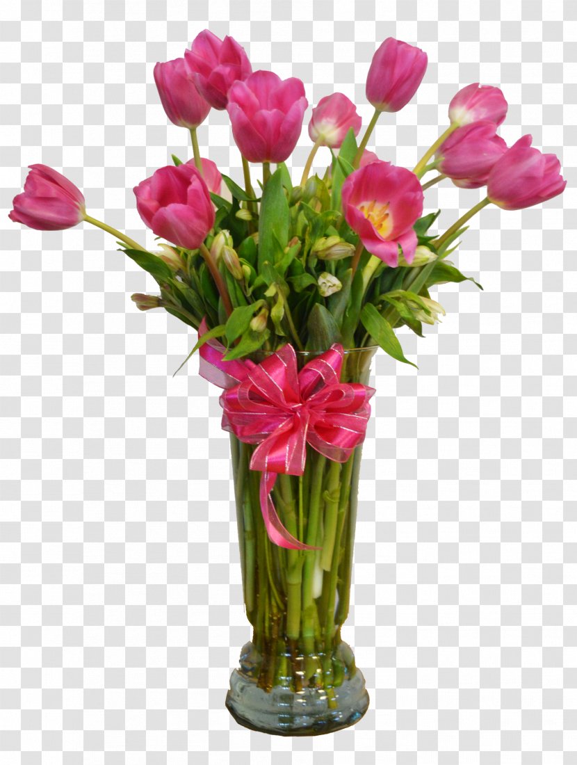 Vase Floristry Cut Flowers Flower Bouquet - Herbaceous Plant - Tulip Transparent PNG