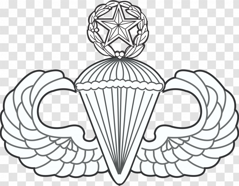Military Freefall Parachutist Badge Paratrooper United States Army Airborne School Forces - Air Force Transparent PNG