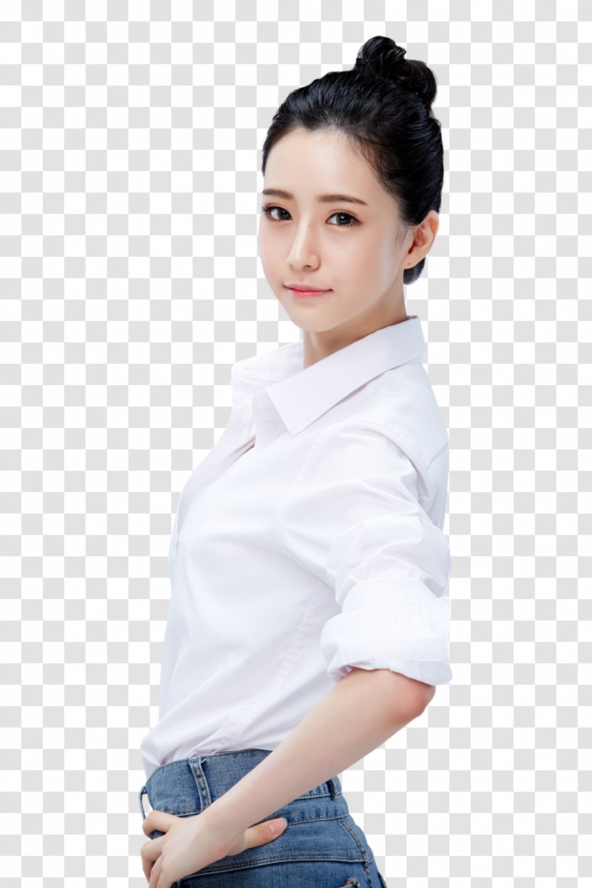 Dress Shirt T-shirt Blouse Shoulder Sleeve - Silhouette - Plastic Surgery Hospital Transparent PNG