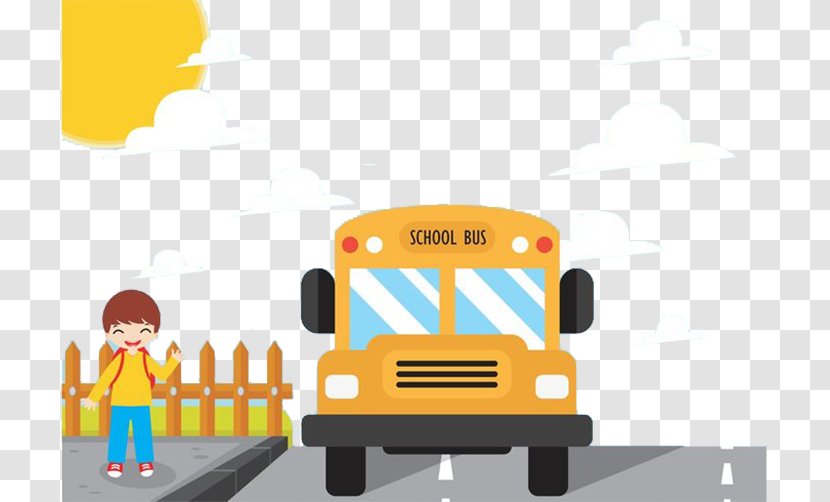 School Bus Yellow Flat Design - Vehicle - Bags Transparent PNG